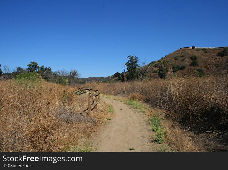 Fire road in Carbon Canyon Park, Orange County, CA. Fire road in Carbon Canyon Park, Orange County, CA