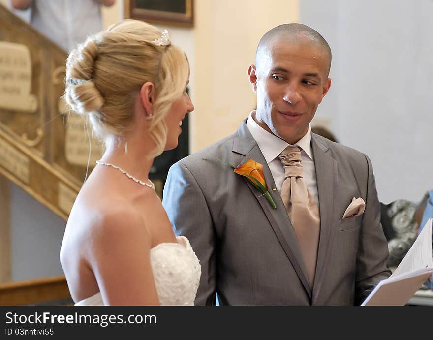 Bride and Groom in Church