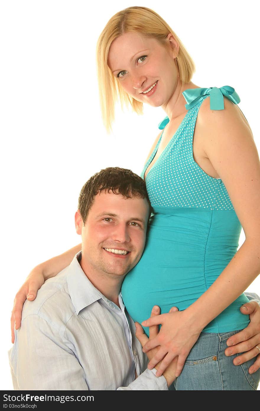 Young couple waiting a baby. Young couple waiting a baby