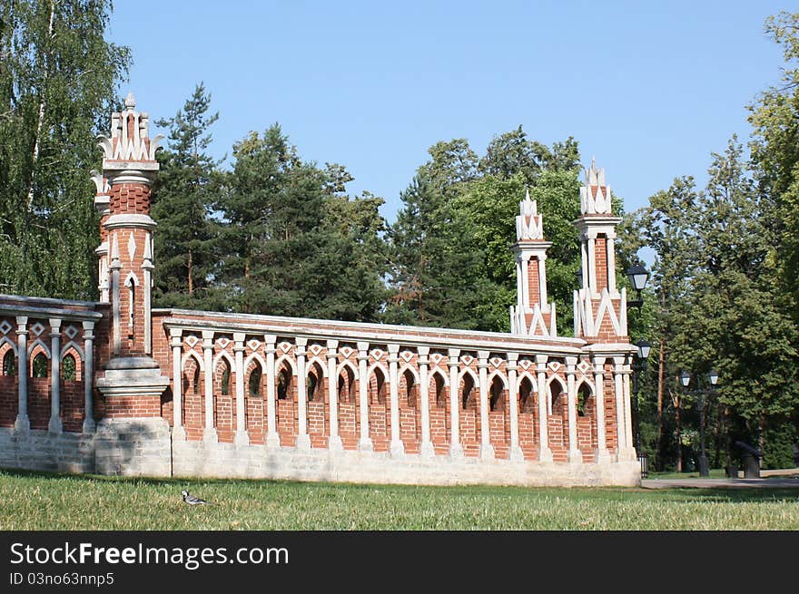 Tsaritsyno - palace and park ensemble in the south of Moscow, founded by order of Empress Catherine. Tsaritsyno - palace and park ensemble in the south of Moscow, founded by order of Empress Catherine