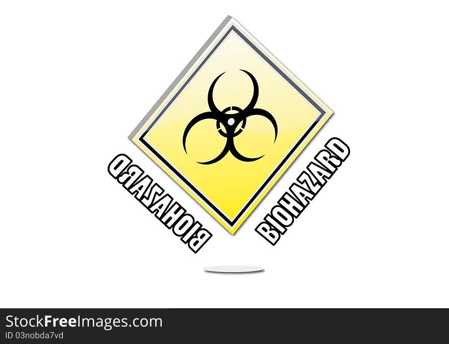 It is 3d biohazard logo image