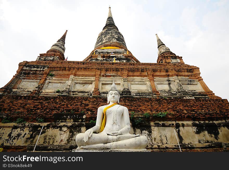 Old temple of Ayuthaya Thailand