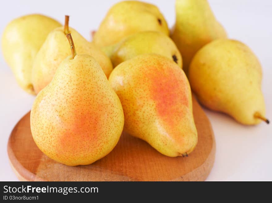 Ripe yellow pears