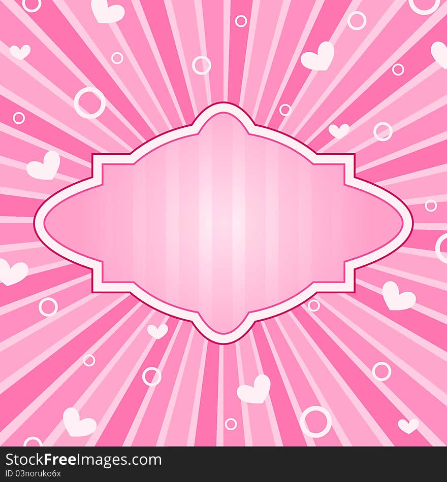 Pretty pink background with lines and place for text. Pretty pink background with lines and place for text