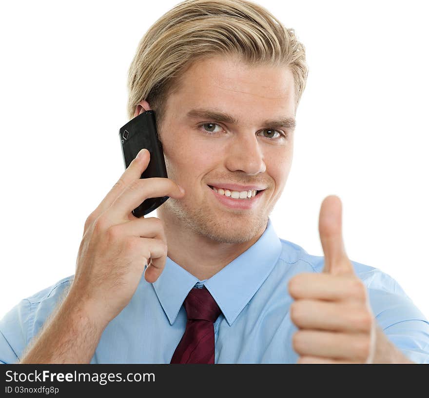 Businessman with mobile phone