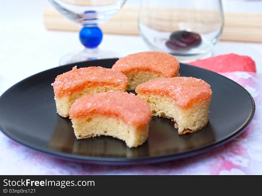 Four slice of fruit moon cookies