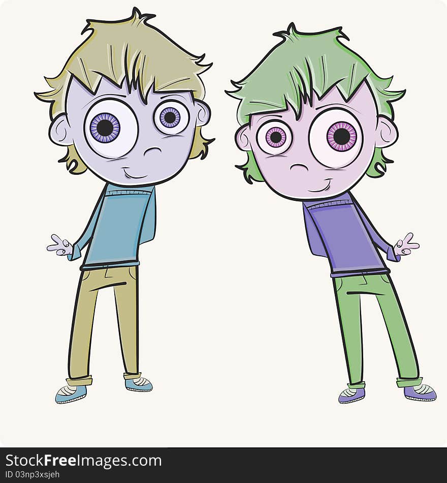 This is illustration of a two boy. This is illustration of a two boy