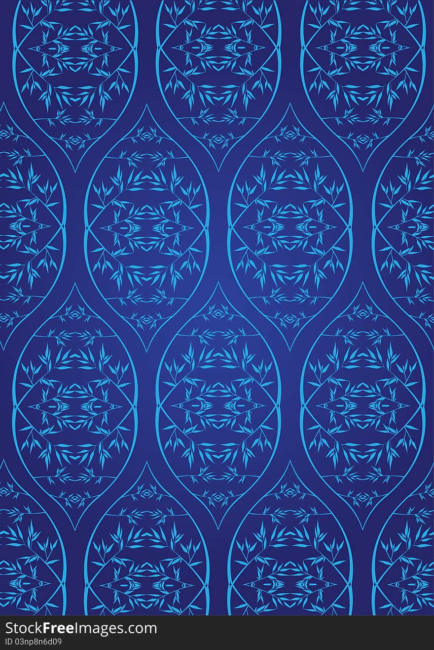 Blue background with antique pattern