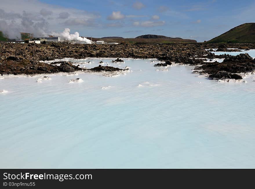 The Blue Lagoon on Iceland in Juli month