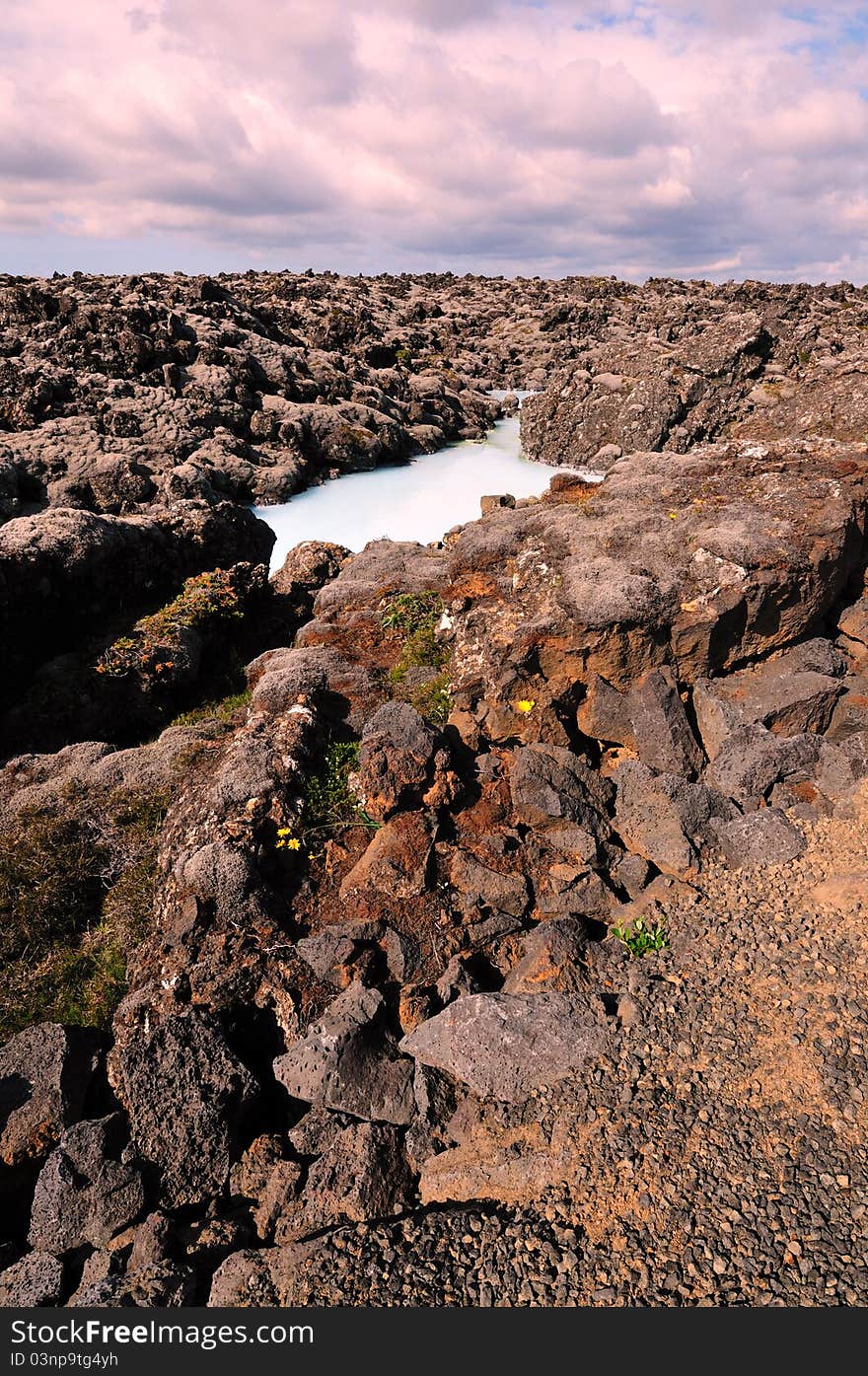 The Blue Lagoon On Iceland In Juli Month