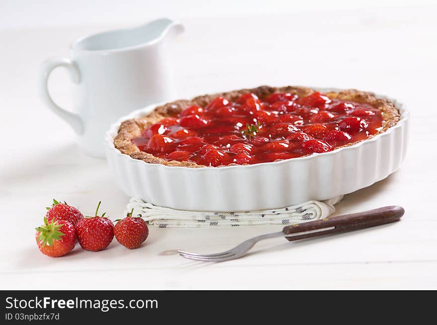 Strawberries pie