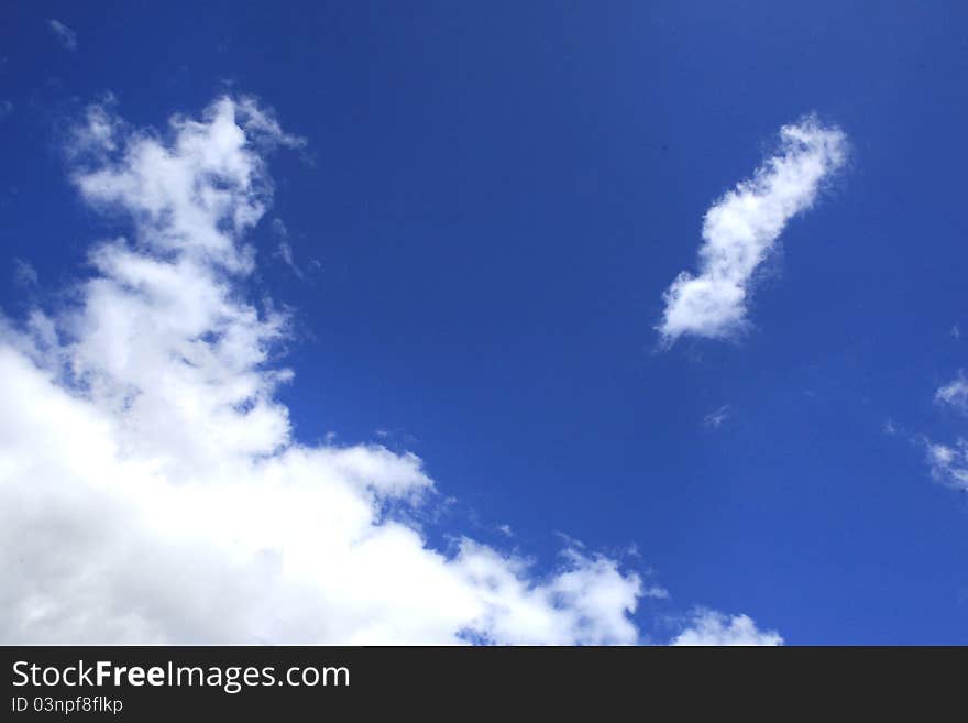 Photo of blue sky with some clouds. Photo of blue sky with some clouds