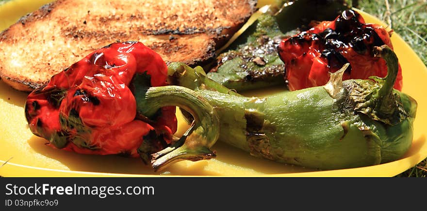 Grilled pepper