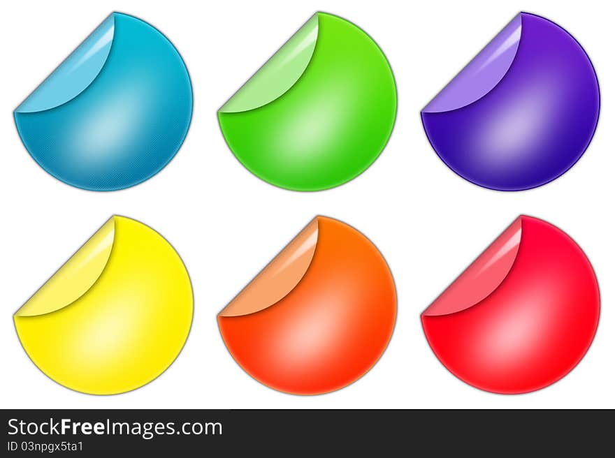 Colorful round sticker