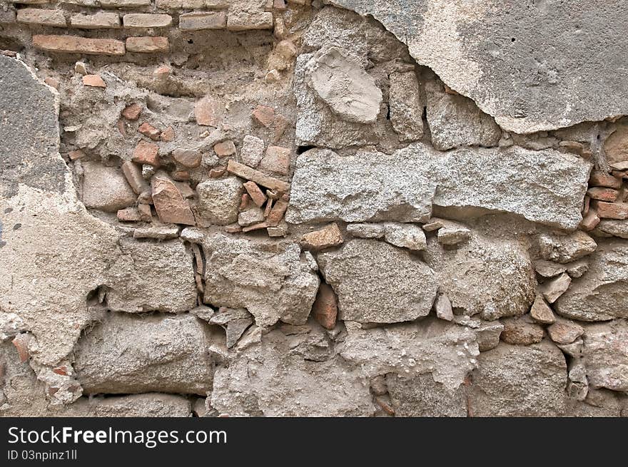 Texture that shows the details of the construction of a wall. Texture that shows the details of the construction of a wall