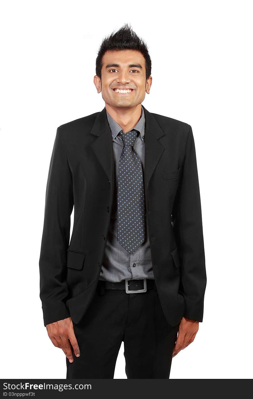 Handsome smiling businessman