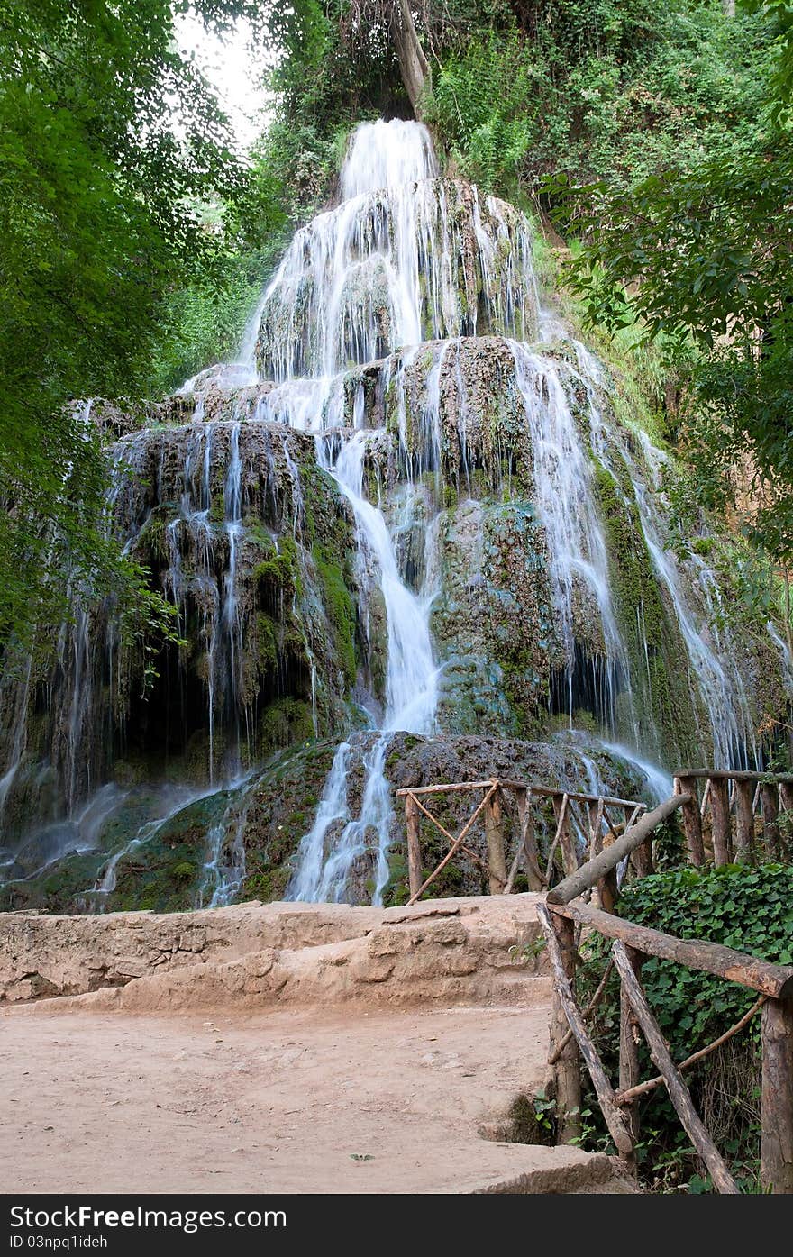 Waterfall at the Monasterio de Piedra, Zaragoza, Spain