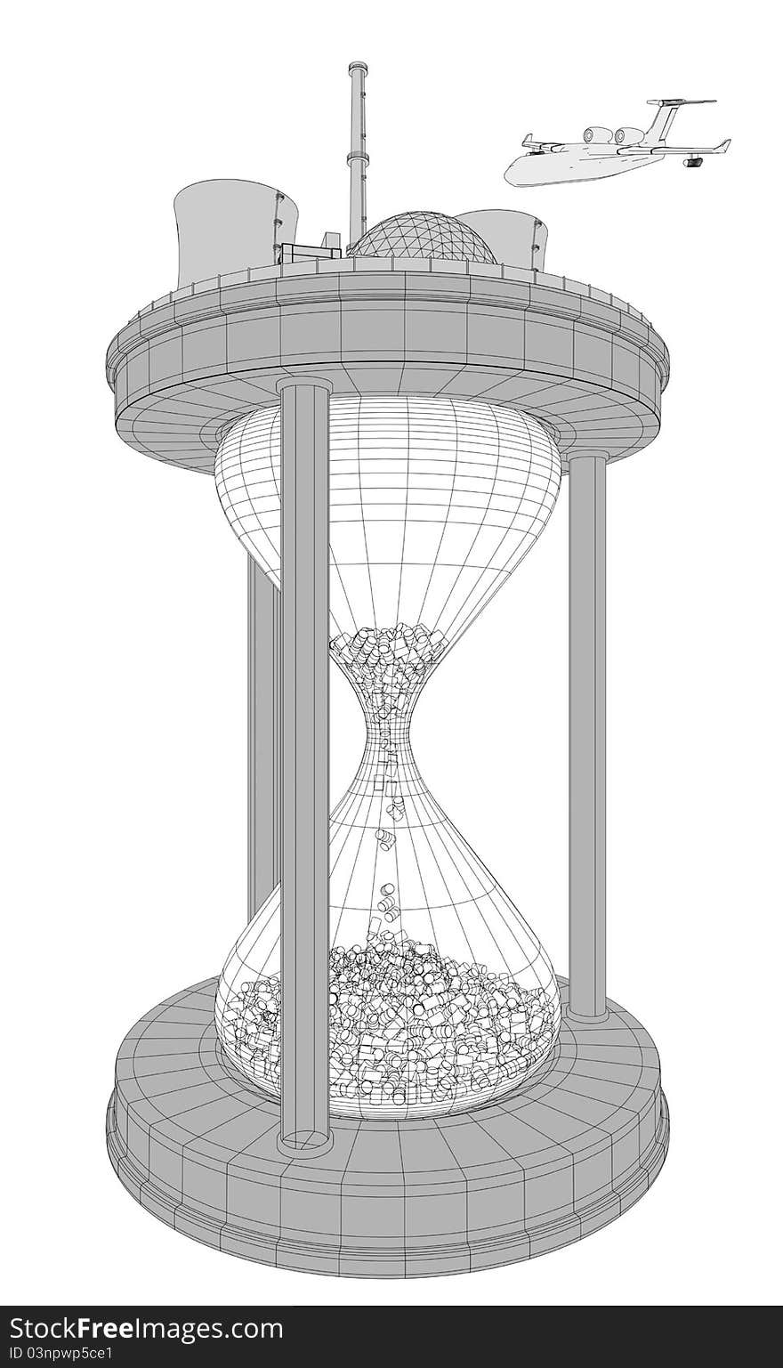 Illustration of nuclear energy and risk. Illustration of nuclear energy and risk