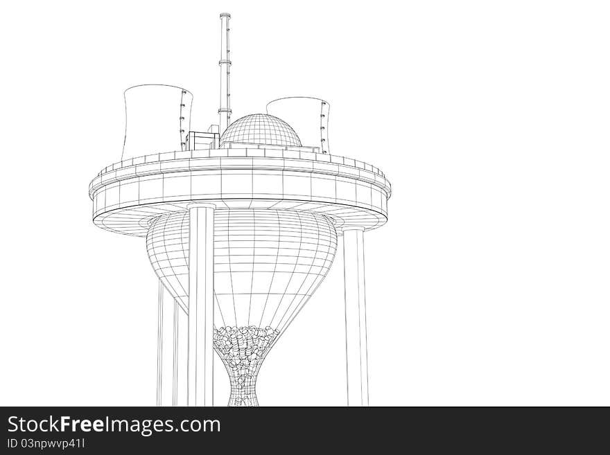 Illustration of nuclear waste and atomic danger. Illustration of nuclear waste and atomic danger