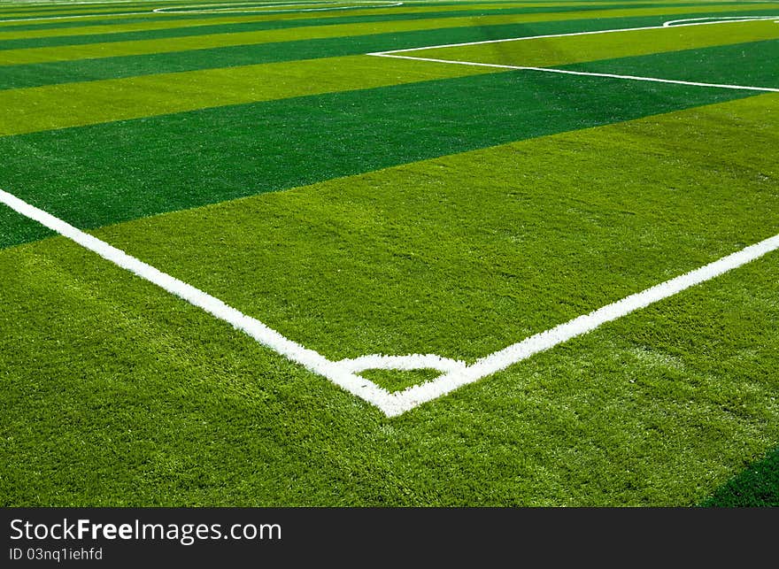 Corner of a soccer field. Corner of a soccer field