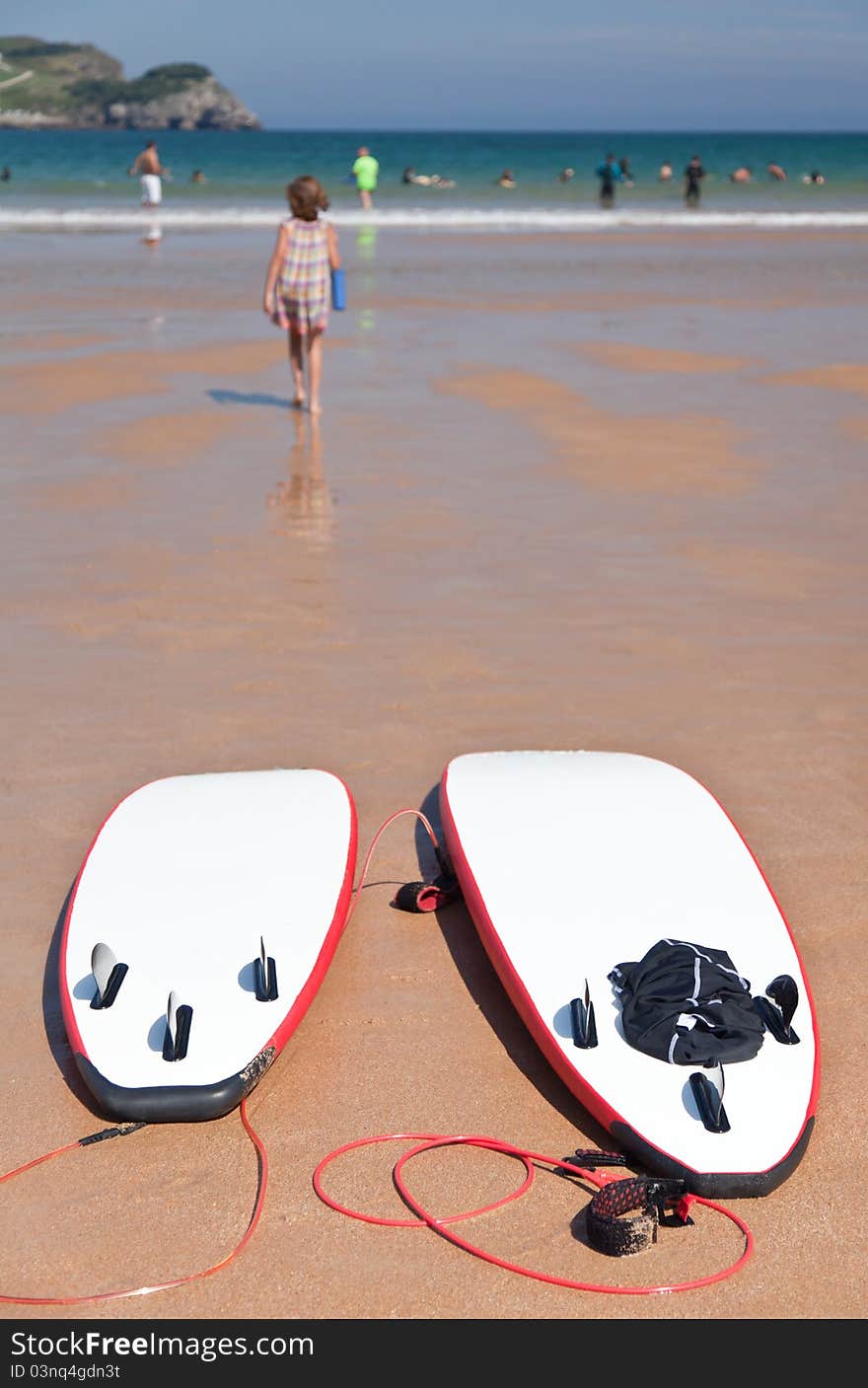 Two surfboards