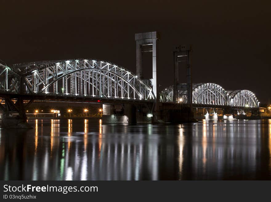 Finnish Bridge At Night