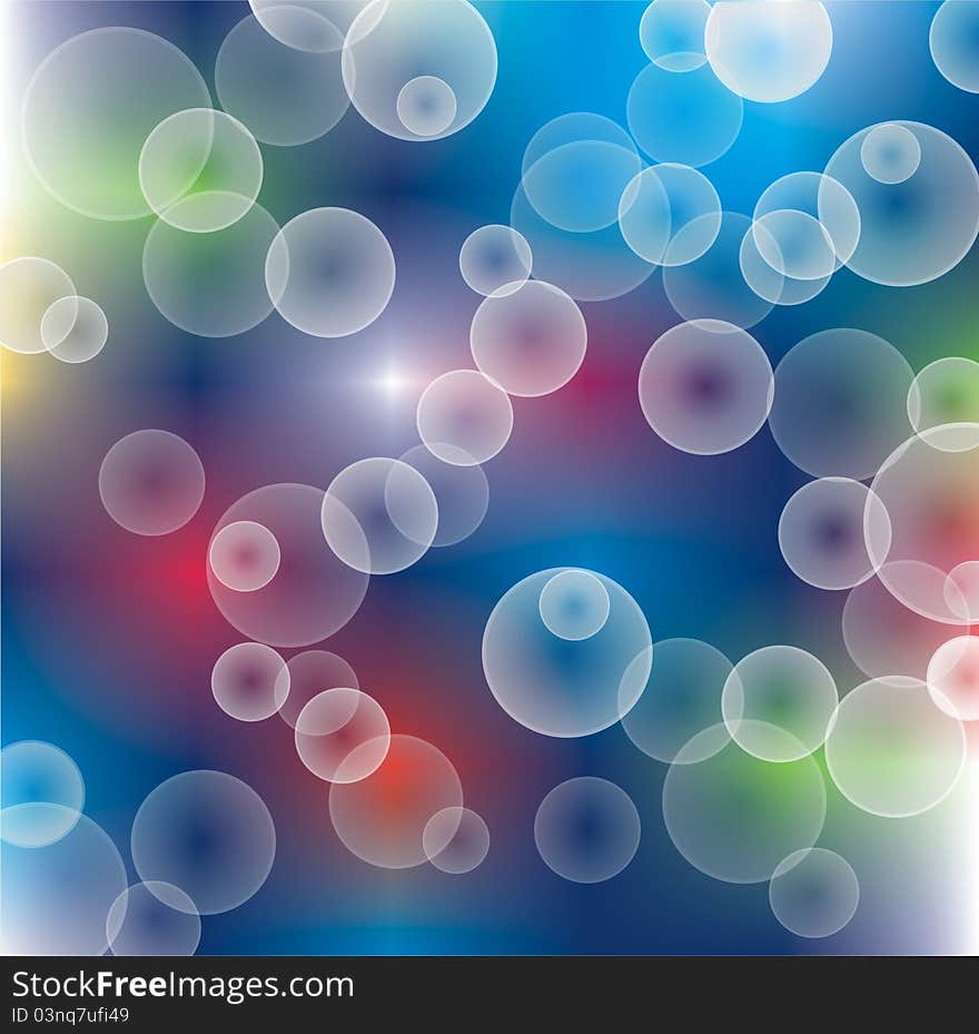 Abstract background as lights and white circle. Abstract background as lights and white circle