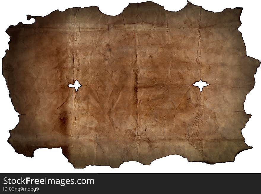 On a photo the sheet of the old scorched paper is represented. On a photo the sheet of the old scorched paper is represented