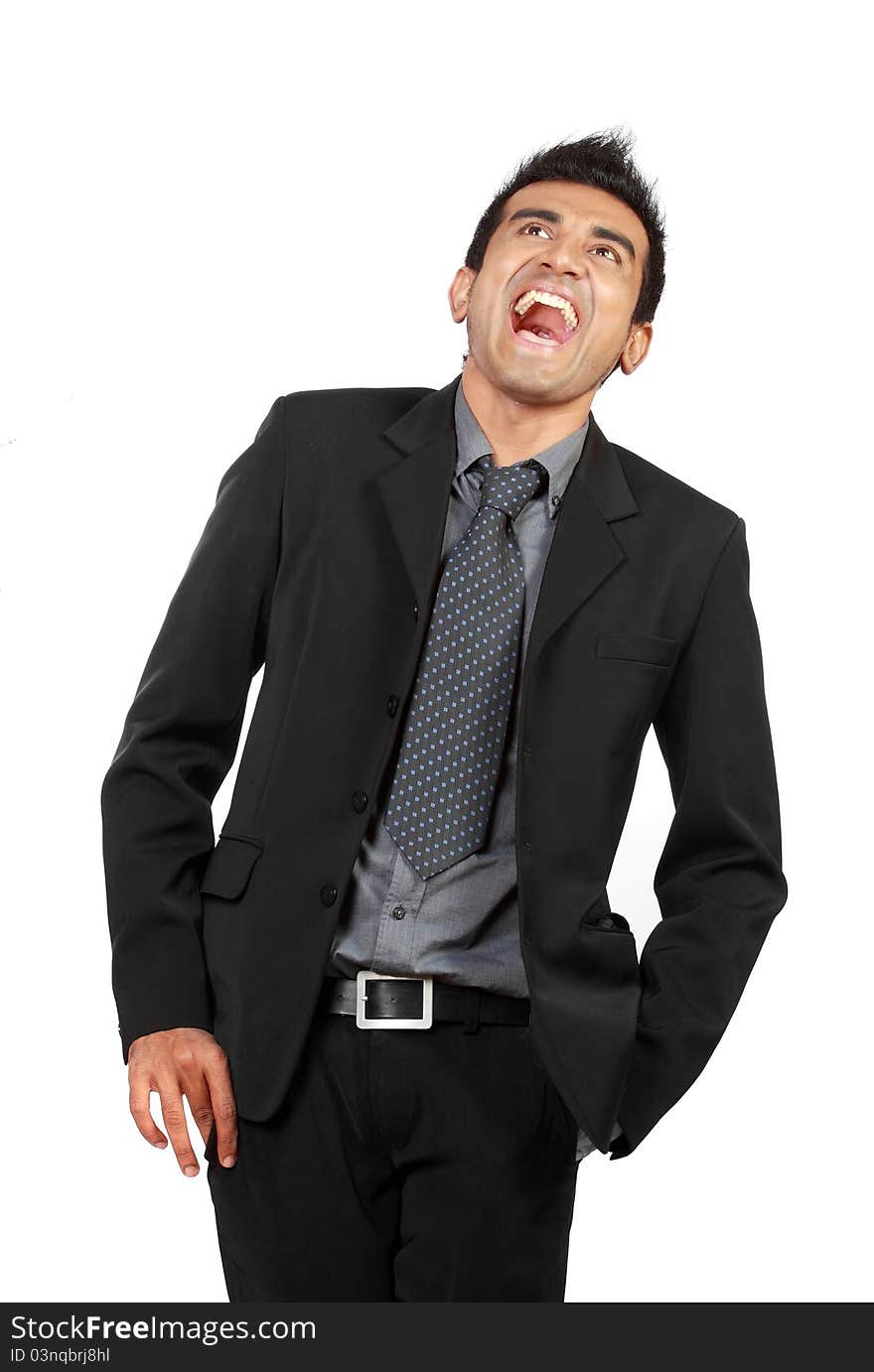 Confident Businessman Laughing