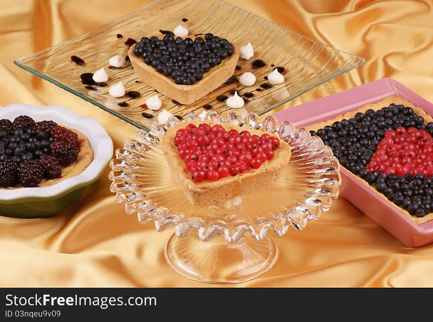 Assorted Tarts With Berries