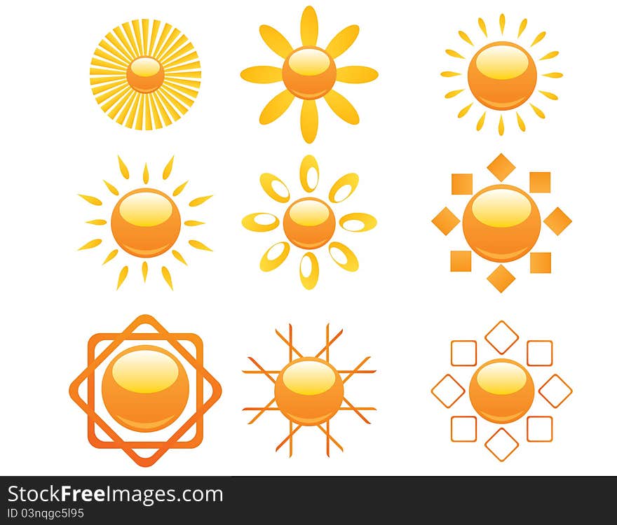 Set Of Sun Icons