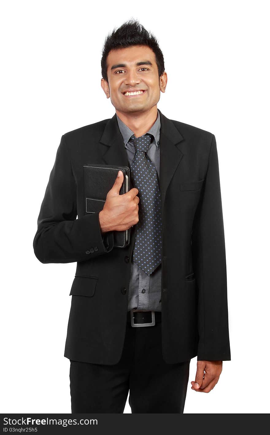 Handsome smiling businessman