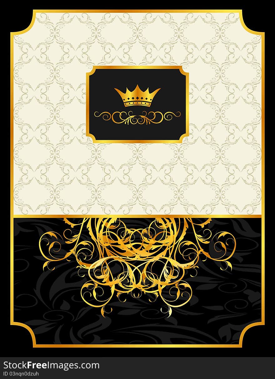 Vintage background with crown