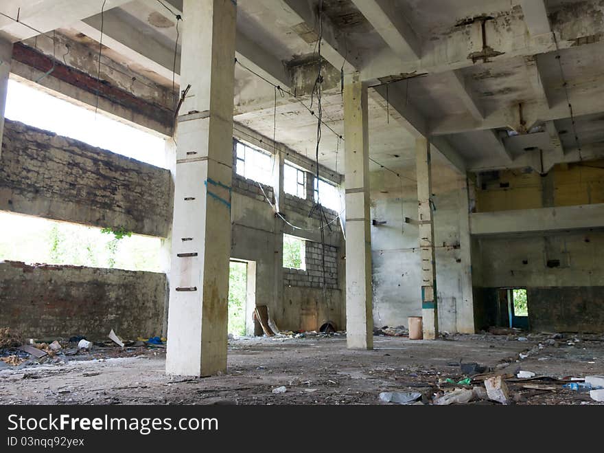 Ruins of a very heavily polluted industrial factory, the place was known as one of the most polluted place in Europe.