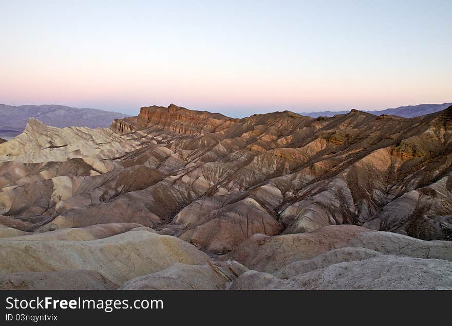 Sunrise At Zabriskie Point