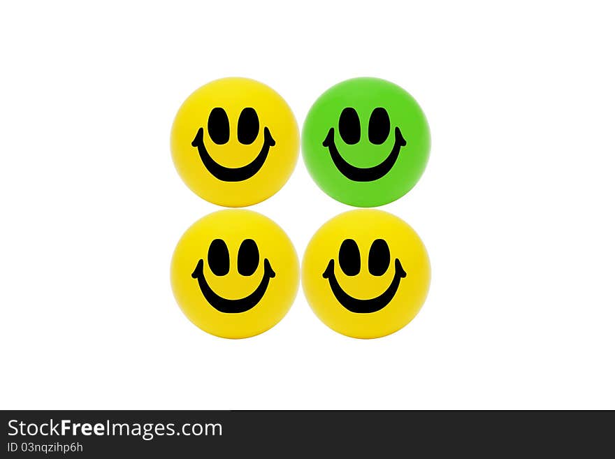 Smiling yellow balls