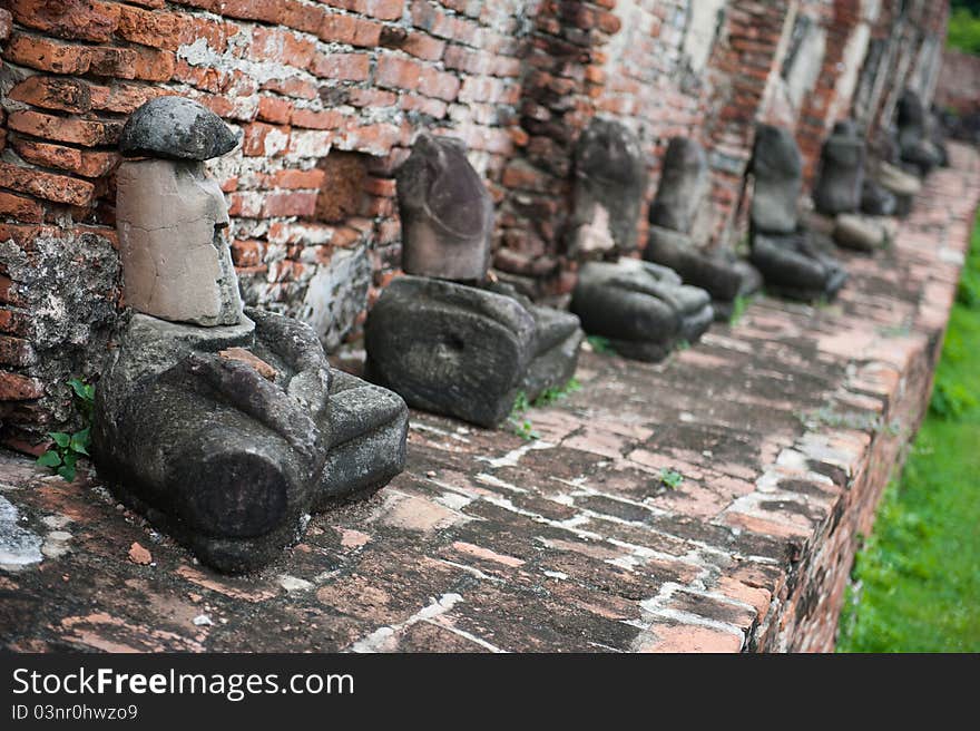 Ayutthaya Buddha statues