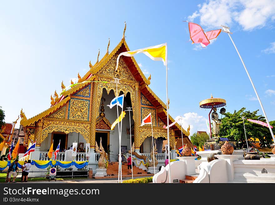 Wat Phra Singh in Chiangmai Thailand