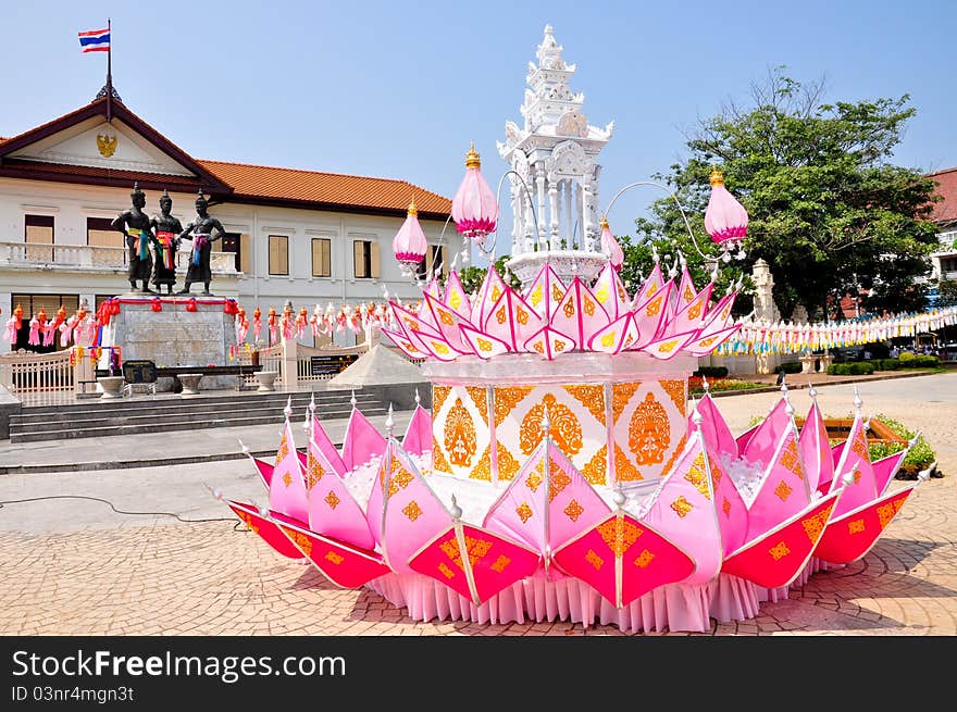 Thailand chiangmai loy krathong very famous festival. Thailand chiangmai loy krathong very famous festival