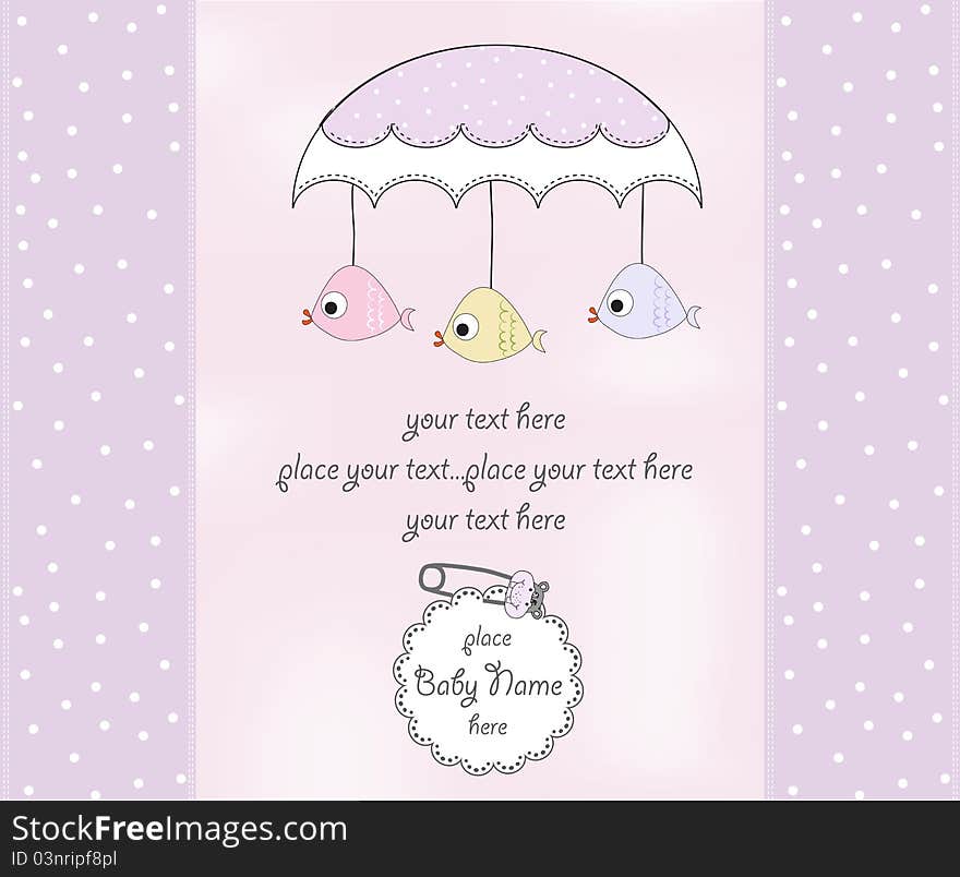 Delicate baby shower card