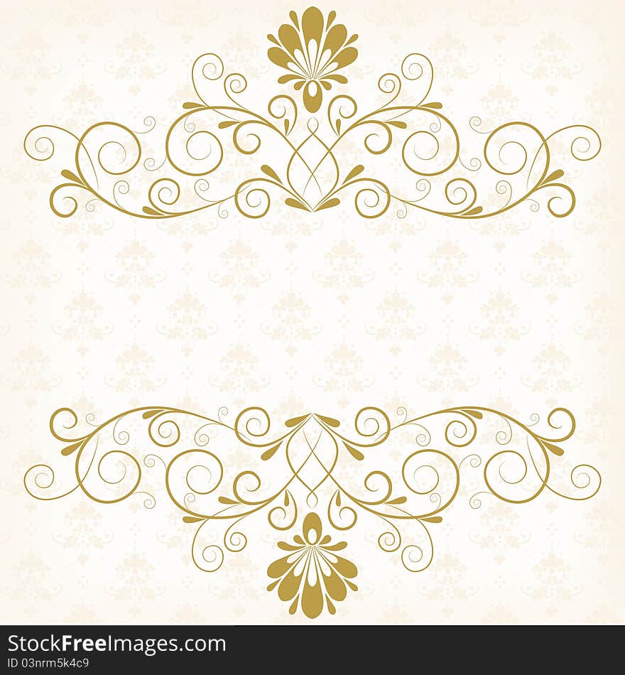 Vintage floral background with decorative flowers for design. Vintage floral background with decorative flowers for design