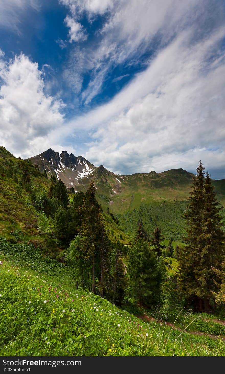 A nice Mountain view in Austria. It's a famous ski place, called Fugen.