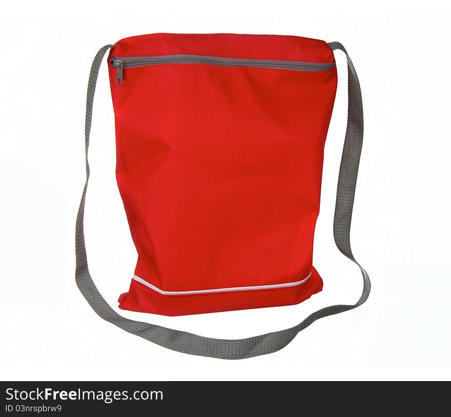 Small red sport bag