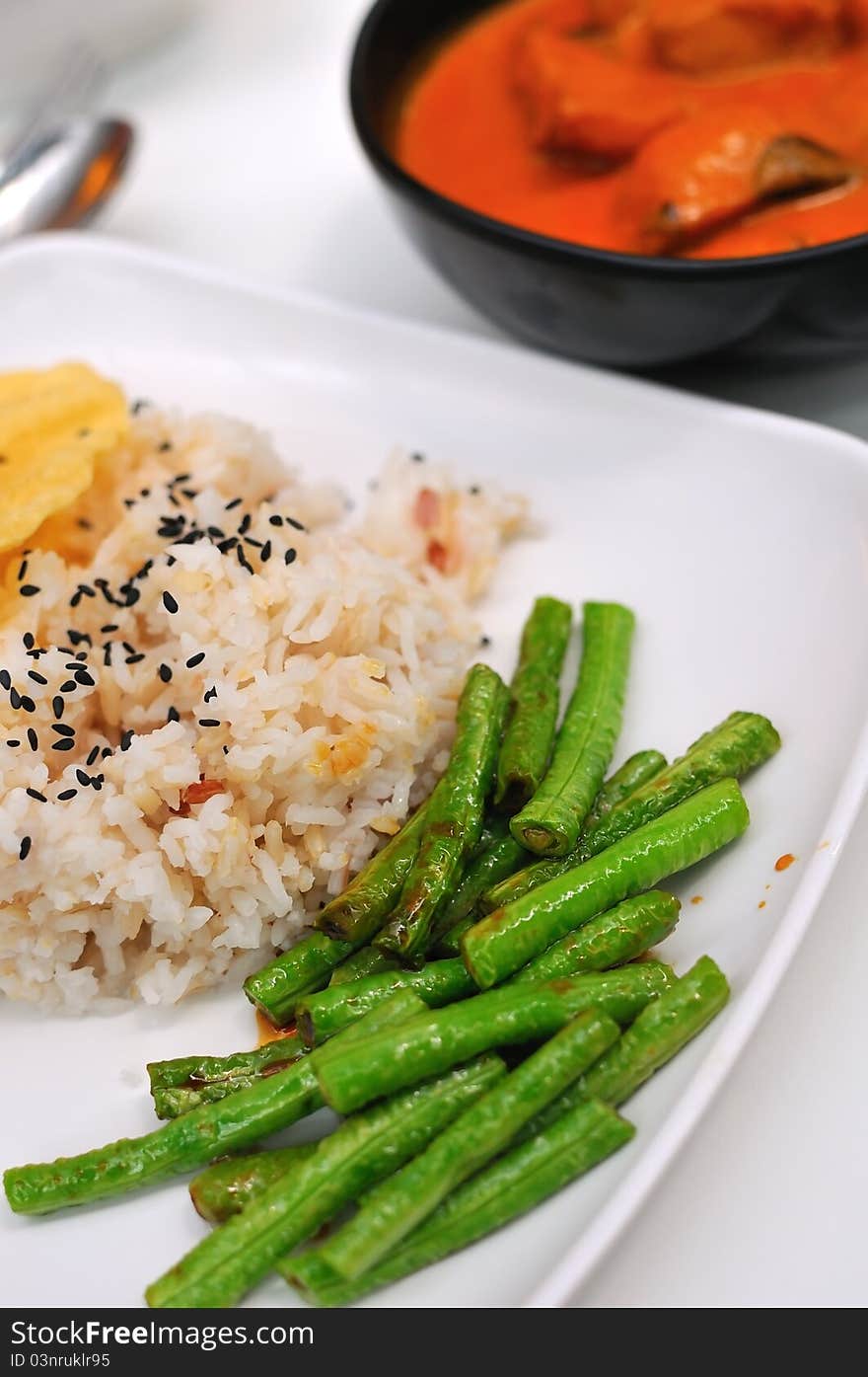 Healthy Curry  Rice Set