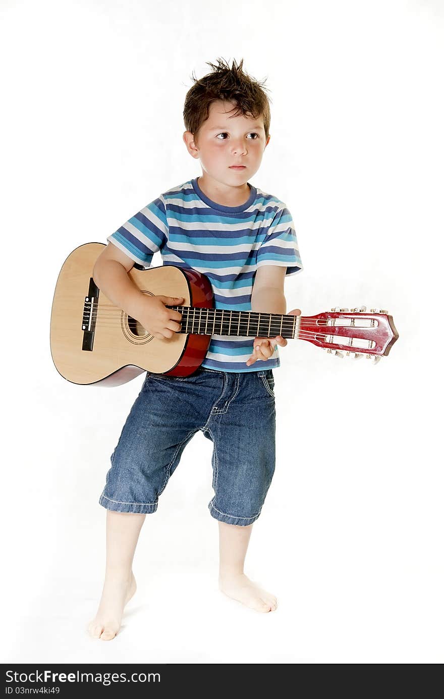 Lovely child isolated on a white background. Lovely child isolated on a white background