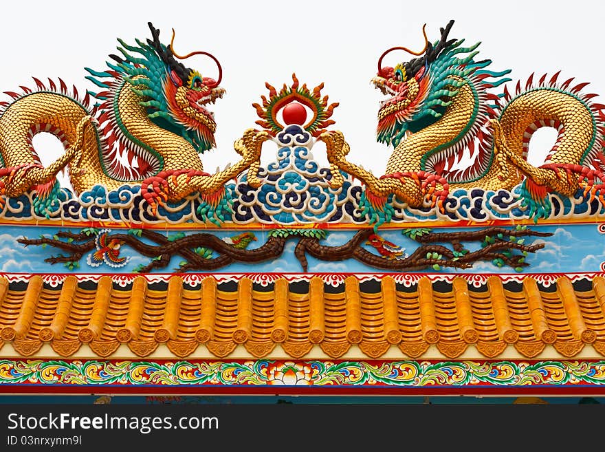 Chinese style roof decration