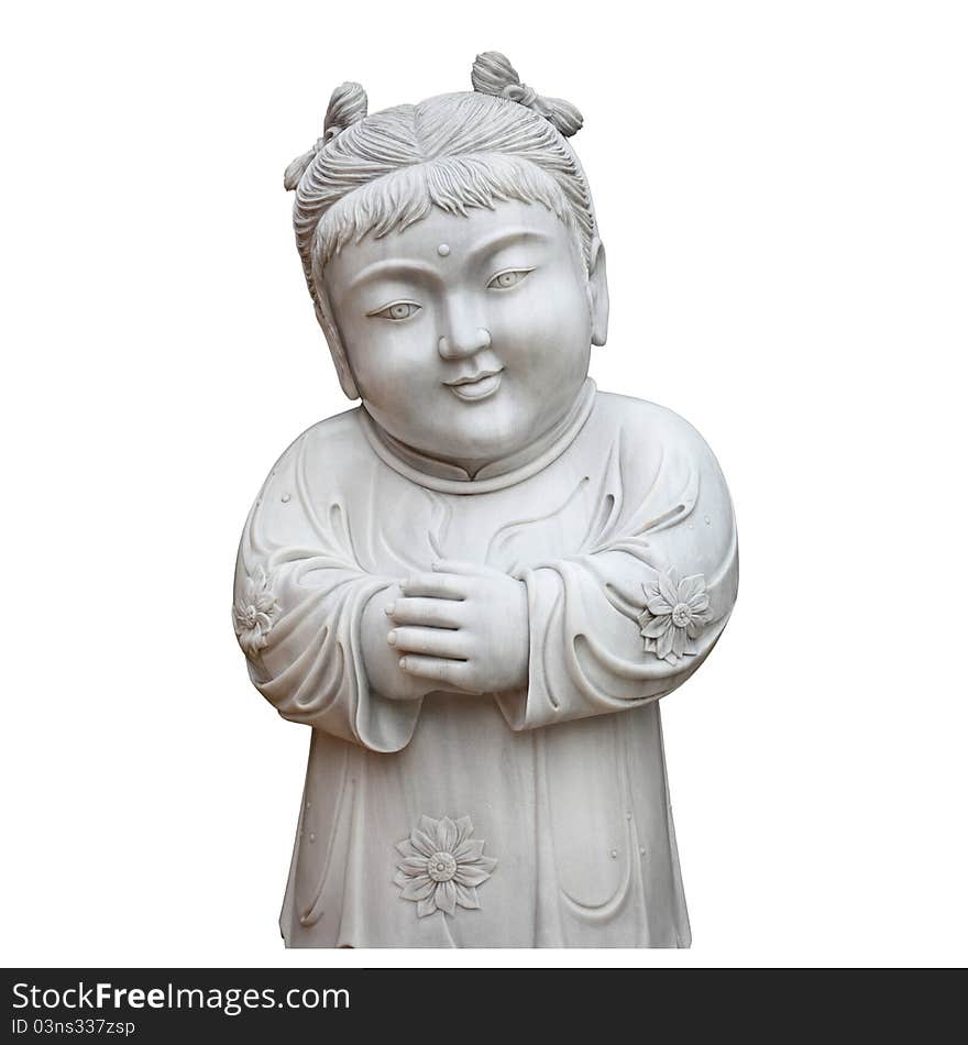 Chinese children marble Stone carving