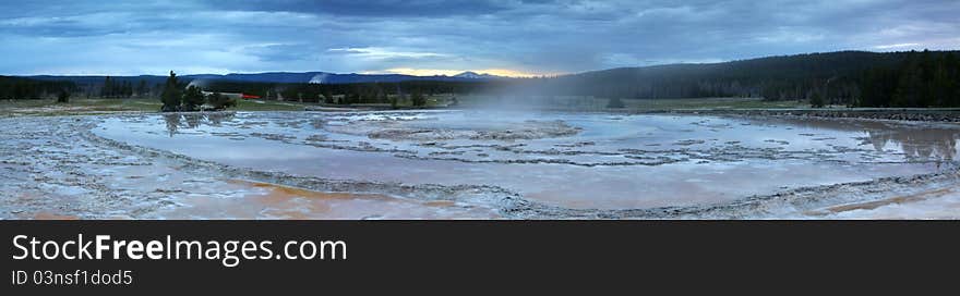 Great Fountain Geyser Panoramic