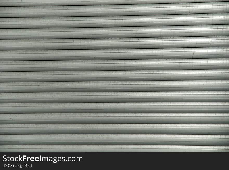 Grey lines of a closed shutter