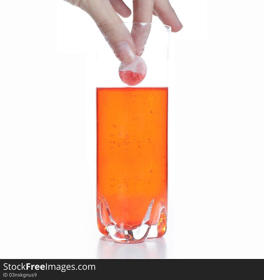 Tablet and glass with water